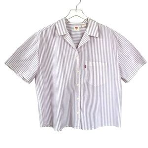 Levi’s Aiden Shirt Pink & White Size XL